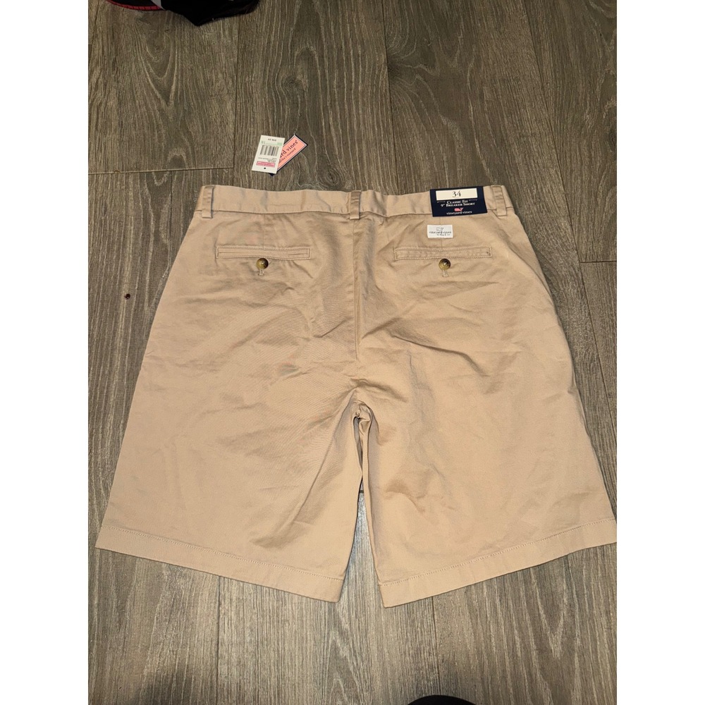 Vineyard Vines Mens 34 Khaki 9" Stretch Breaker Shorts Classic Fit NWT 1H027-250